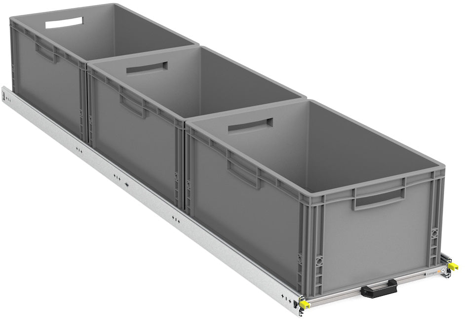DIY rear pull-out Eurobox variants XS-XXL 400mm-1800mm