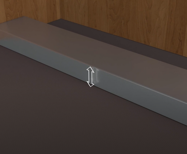 Mesure verticale du bord supérieur du canal jusqu'au sol.