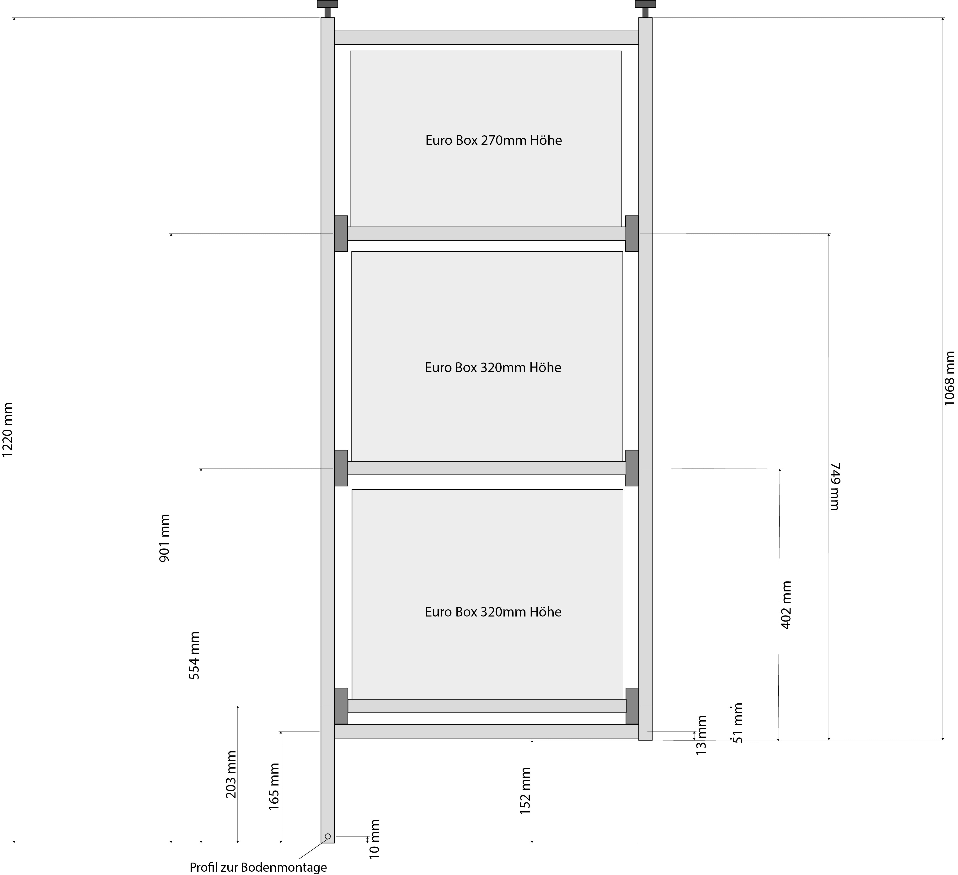 Chausson 640 étagère pour camping-car avec tiroirs