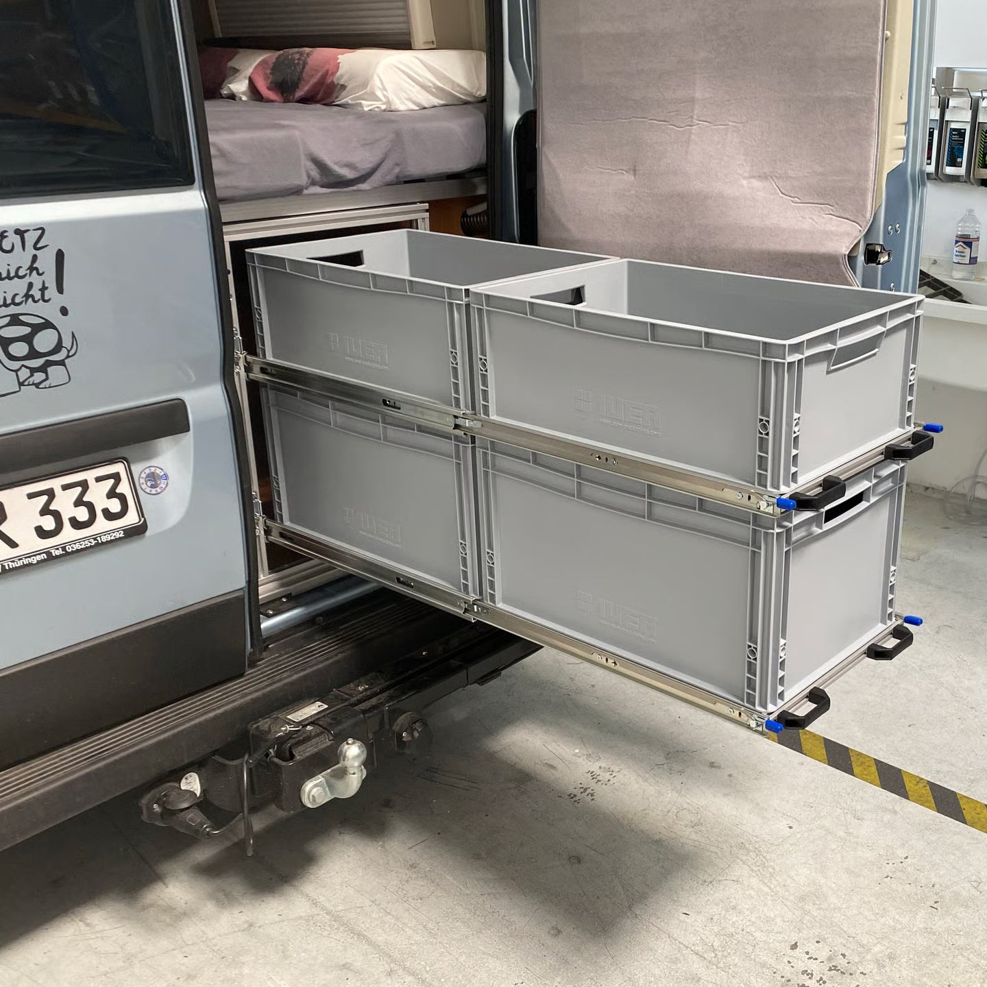 Heckauszug Camper Kastenwagen 2 Etagen Eurboxstandard CamperXL